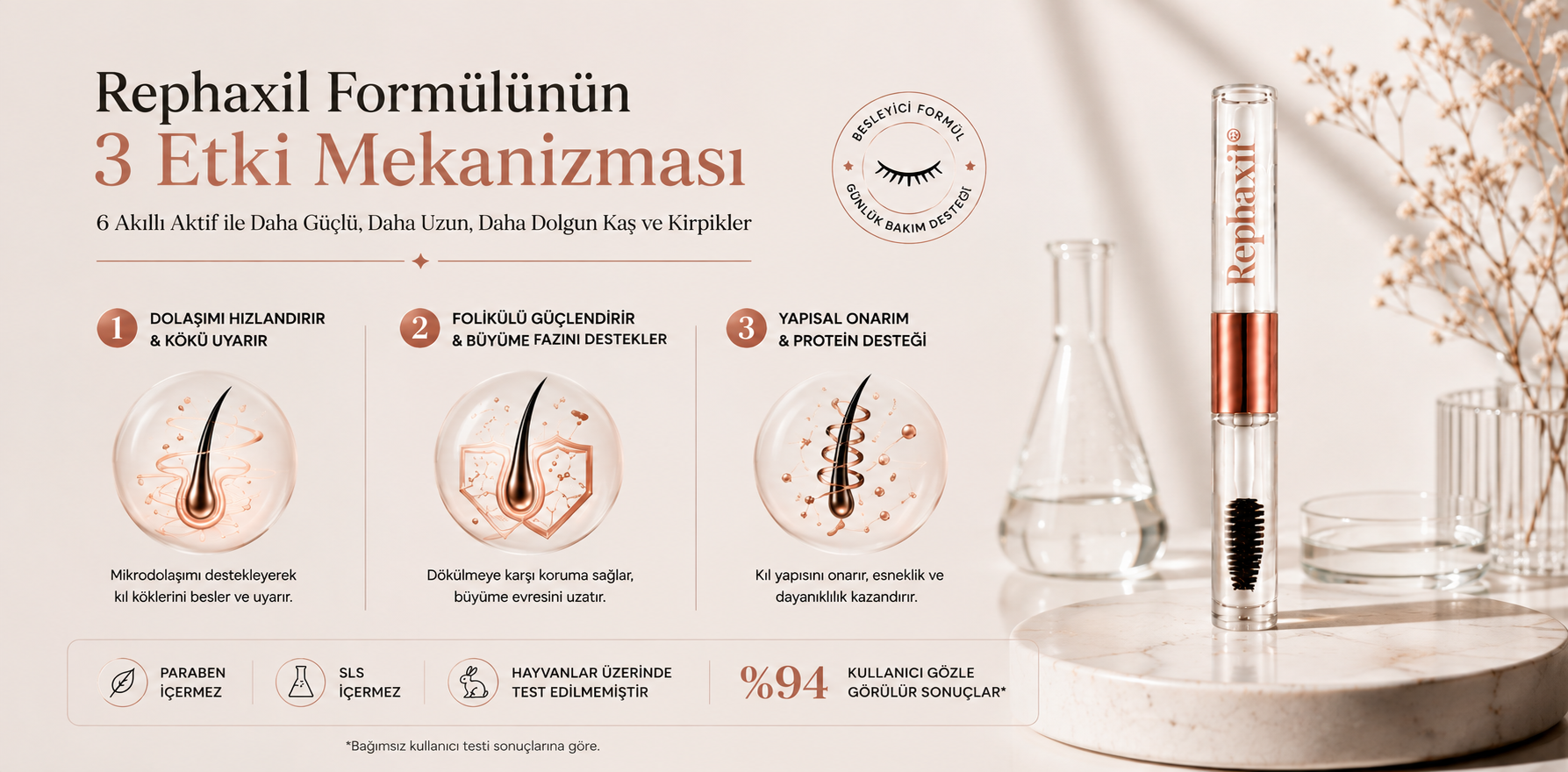 Kaş ve Kirpik Bakımında Etkili Aktifler ve Etki Mekanizmaları